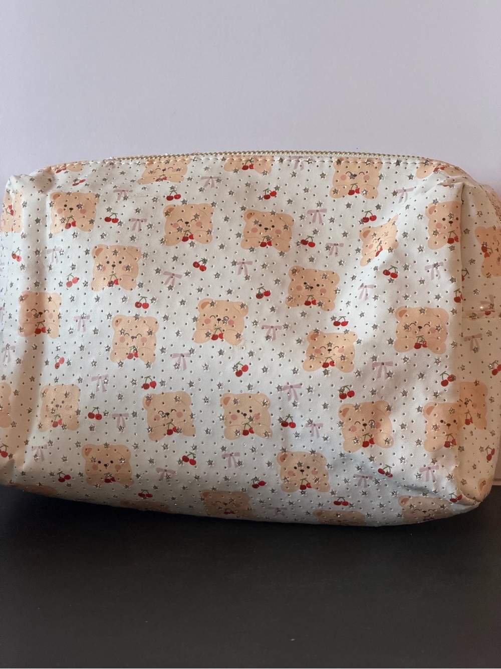 Teddy Bear Sparkle Makeup bag.
